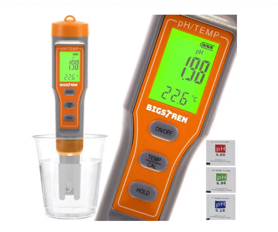 Tester de Calitate a Apei, 4 in 1, Conceput pentru a Testa PH-ul Apei si va Masura Suplimentar Temperatura Acesteia, Chris Badzi 369®
