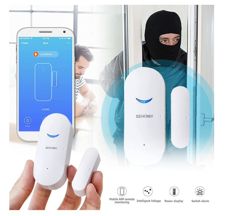 Alarma Inteligenta pentru Ferestre/Usi, ABS, Senzori WiFi, 70 x 31 x 19 mm, Alb, Chris Badzi 369