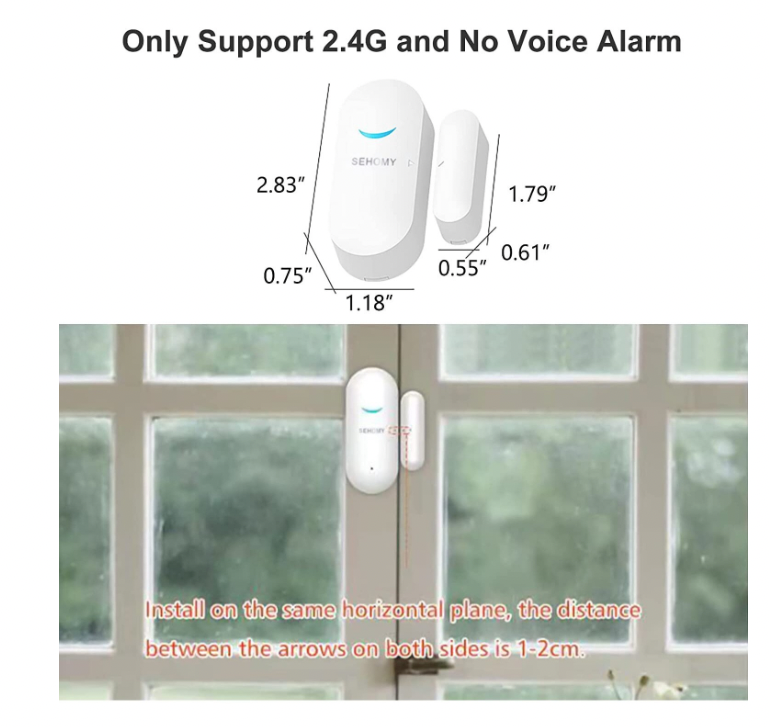 Alarma Inteligenta pentru Ferestre/Usi, ABS, Senzori WiFi, 70 x 31 x 19 mm, Alb, Chris Badzi 369