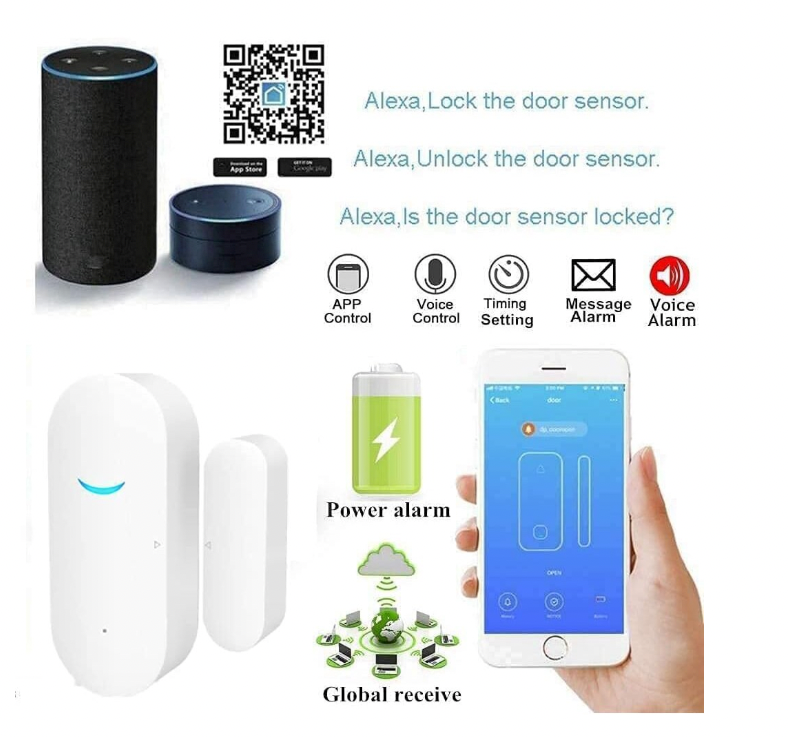 Alarma Inteligenta pentru Ferestre/Usi, ABS, Senzori WiFi, 70 x 31 x 19 mm, Alb, Chris Badzi 369
