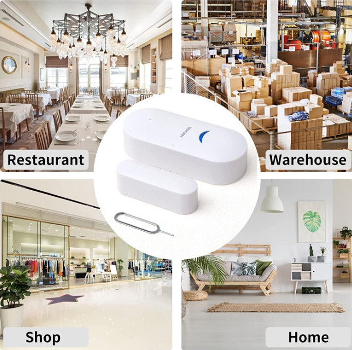 Alarma Inteligenta pentru Ferestre/Usi, ABS, Senzori WiFi, 70 x 31 x 19 mm, Alb, Chris Badzi 369