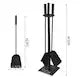 Set Accesorii pentru Semineu, Chris Badzi 369®, 3 Bucati + Suport Metalic, Negru
