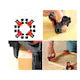 Set de 4 Cleme Unghiulare, Plastic, Strangere Rapida, Rosu, Chris Badzi 369®