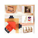 Set de 4 Cleme Unghiulare, Plastic, Strangere Rapida, Rosu, Chris Badzi 369®