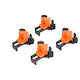 Set de 4 Cleme Unghiulare, Plastic, Strangere Rapida, Rosu, Chris Badzi 369®