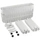 Dulap Mobil Multifunctional cu Roti pentru Bucatarie sau Baie, Chris Badzi®, 3 Niveluri, Asamblare Usoara, Modular, Ideal pentru Spatiile Inguste dintre Dulapuri cu Posibilitate Conectare a 2 Rafturi Unul peste Altul, 72x54x12, 5 cm, Alb