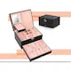 Cutie Bijuterii Chris Badzi 369®, Premium, pentru Ceasuri, Bijuterii, Accesorii, 22, 5 x17 x 12 cm, Oglinda si Inchidere cu Cheie, Multiple Compartimente, 2 Niveluri, Culoare Negru